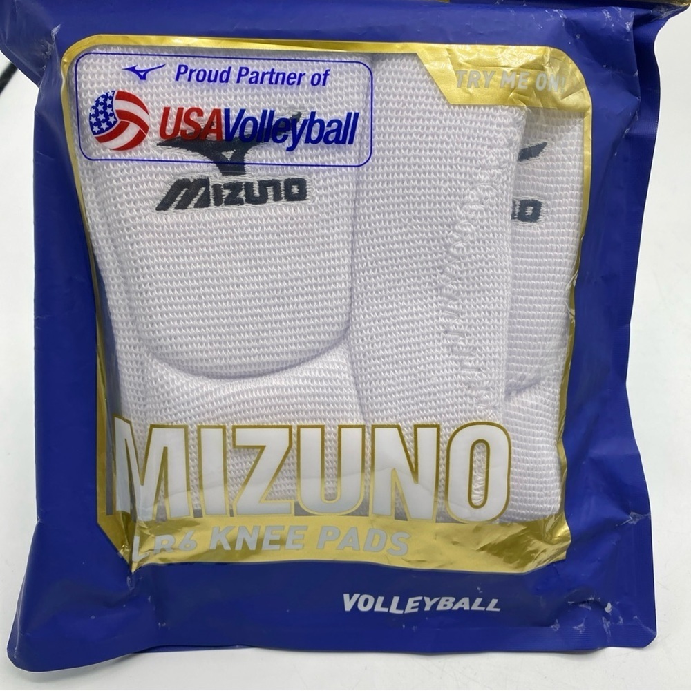 Mizuno LR6 Volleyball Kneepads White USA 6 3/4 Small - Picture 2 of 6